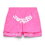 Sp5der OG Web Double Layer Shorts Pink