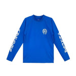 Chrome Hearts Horseshoe Long Sleeve Cycling Jersey Blue