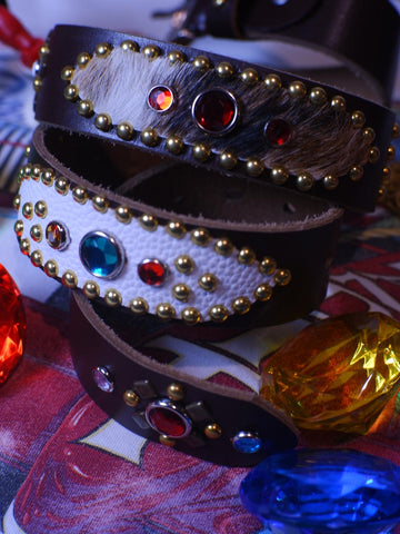 Casino Light Studded Genuine Cow Leather Belt (1 of 1)