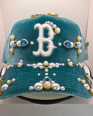 Boston Velvet Rhinestone Snapback