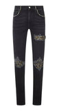 Studded And Distressed Skinny Jeans