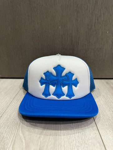 Chrome Hearts Ultra Blue Cross Trucker Hat