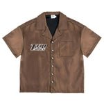 07 NYLON BUTTON UP SHIRT (BROWN)