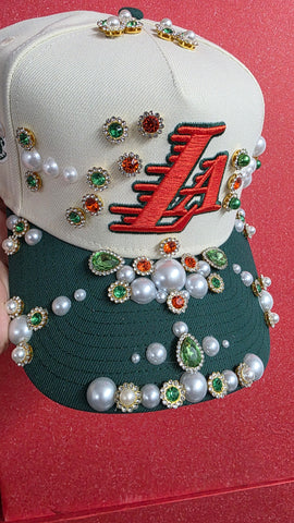 Green Orange LA Lakers Rhinestone