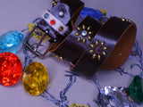 Multi Color SunBurst Studded Genuine Cow Leather Belt (1 of 1)
