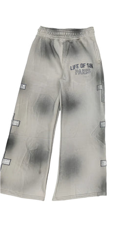 Crossed Up Sweats Grey
