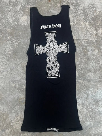 Chrome Hearts Fuck You Tank Top Navy