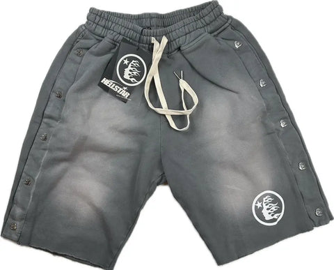 Hellstar Snap Shorts Grey