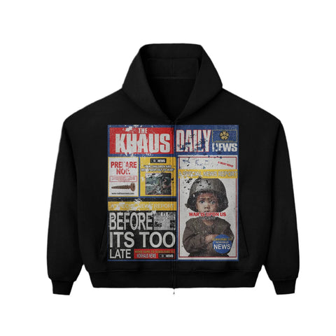BLACK “ WAR FOR KHAUS” HOODIE