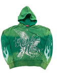 Eagle Rhinestone Hoodie Green