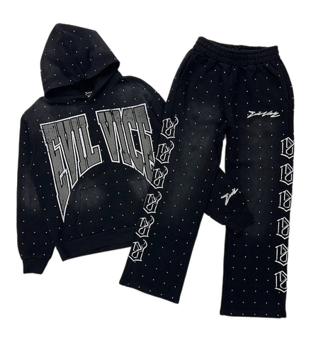 EVIL VICE RHINESTONE OVERDOSE SWEATPANTS