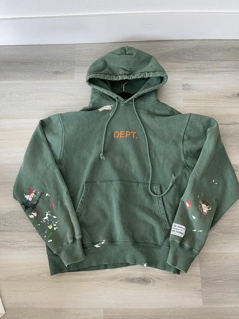 Gallery Dept Center Logo Hoodie - Forest Green/Orange – Token Miami Gallery Dept Center Logo Hoodie - Forest Green/Orange – Token Miami