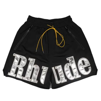 Rhude Basketball Shorts Black/Silver