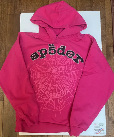 Sp5der Worldwide Pink Legacy OG Web V2 Hoodie