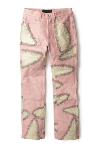 PINK LEATHER PANTS