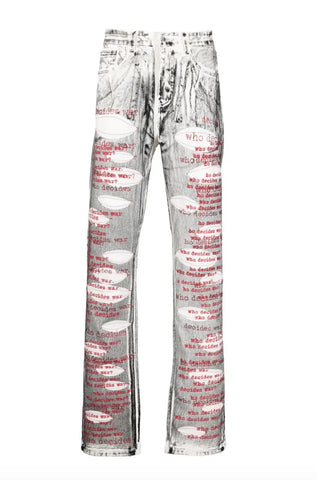 Roygbiv Scripture Jeans Washed Grey