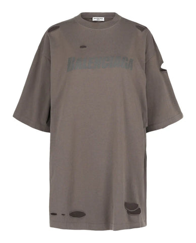 Distressed Logo Print T-Shirt