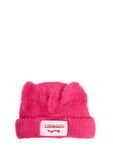 Fluffy Chunky Ears Beanie Pink