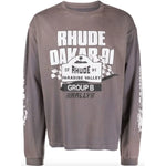 Rhude Dakar 91 Long Sleeve Tee Shirt Grey