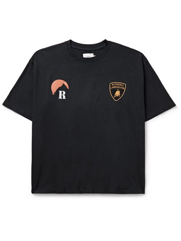 Rhude Automobili Lamborghini Moonlight Logo-Print Cotton-Jersey T-Shirt