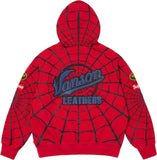 Supreme/Vanson Leather Spider-Man Zip Up Hoodie (Red)