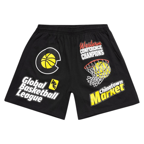 Chinatown Market Western Conference Shorts 'Black'