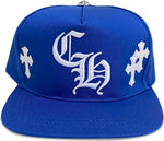 Chrome Hearts Cross Patch Baseball Hat 'Blue'