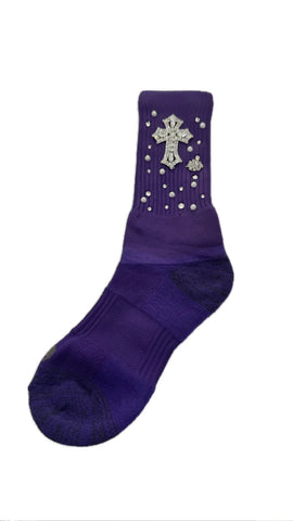 BILLIONAIRE DREAMS DIAMOND PURPLE SOCKS