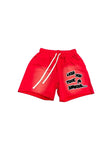 “WYTMS” Red Faded Shorts