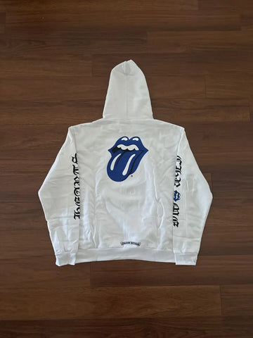 Chrome Hearts × The Rolling Stones Hoodie White