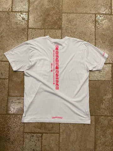 Chrome Hearts Hollywood Pink & White Short Sleeve T-Shirt