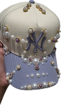 Purple NYC Rhinestone Snapback