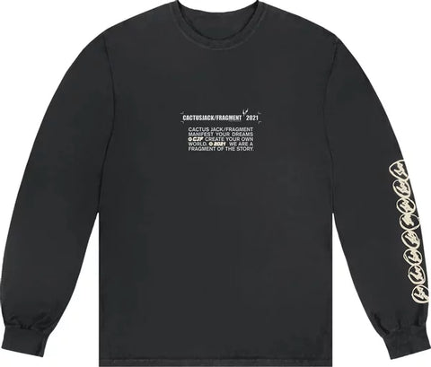 Cactus Jack by Travis Scott For Fragment Logo Long-Sleeve 'Black'