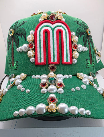 Mexico Baseball Rhinestone Snapback