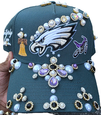Green Eagles Rhinestone Snapback