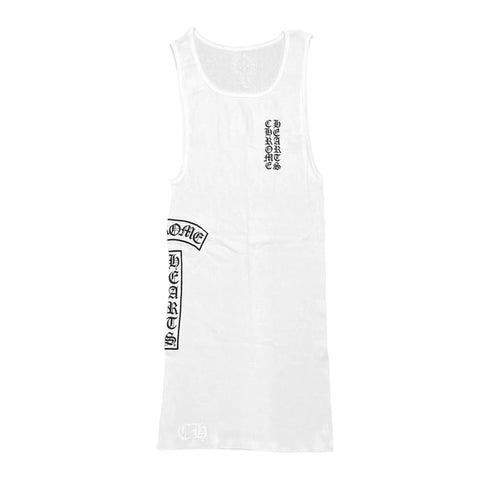 Vertical Logo Tank Top White