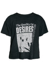 QUALITY OF DESIRES T-SHIRT ‘FADED BLACK’