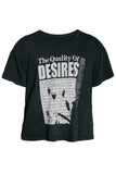 QUALITY OF DESIRES T-SHIRT ‘FADED BLACK’