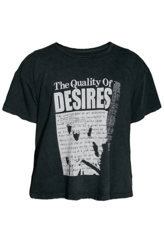QUALITY OF DESIRES T-SHIRT ‘FADED BLACK’