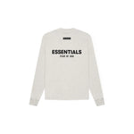 Fear of God Essentials SS22 Ls Tee Light Oatmeal Back Logo