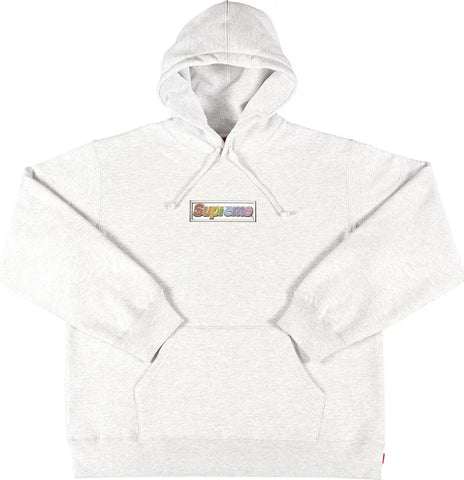 Supreme Bling Box Logo Hooded Sweatshirt 'Ash Grey'