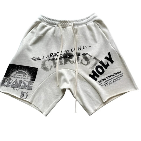 Rivington Roi Rebis There's A Race To Be Run Shorts Cream