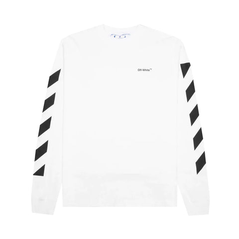 Off-White Diag Helvetica Skate Long-Sleeve Tee 'White/Black'