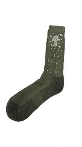 BILLIONAIRE DREAMS DIAMOND GREEN SOCKS