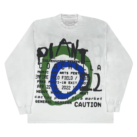 Cactus Plant Flea Market x Coachella Long-Sleeve Tee 'White/Green'