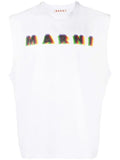Marni Logo Print Sleeveless Tee
