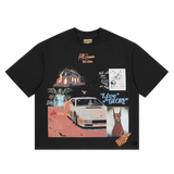 White Ferrari V2 Black Tee