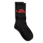 Art That Kills Stacked Logo Socks Black