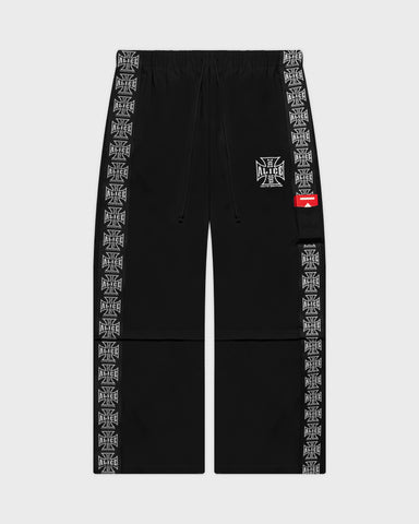 MOTO COUTURE HYBRID TRACK PANTS BLACK