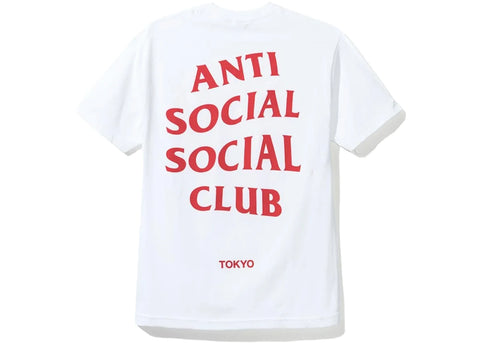 Anti Social Social Club Tokyo Logo Tee White Red